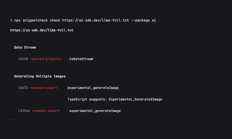 snippetcheck screenshot 6