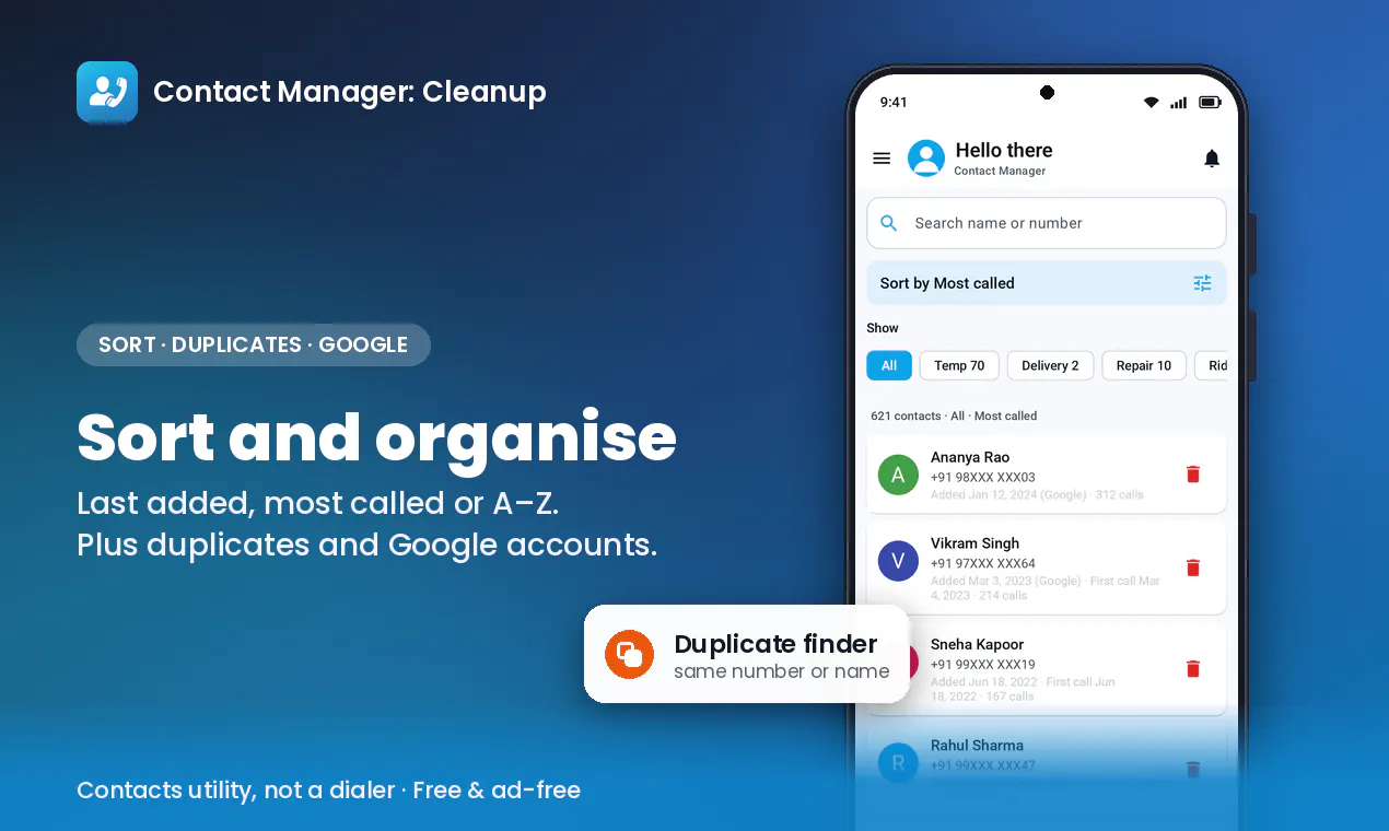 Contact Manager: Cleanup gallery image