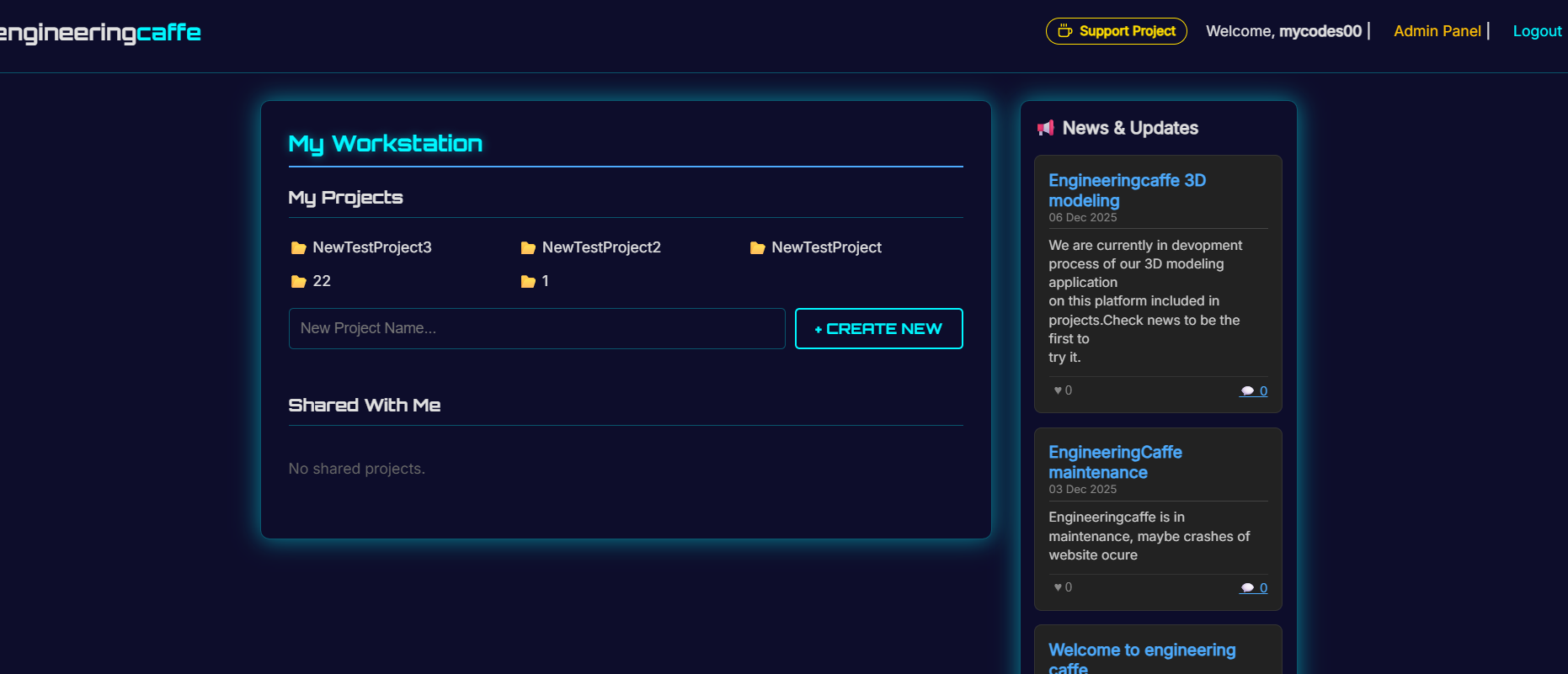 engineeringcaffe - Main product screenshot demonstrating key features and user interface