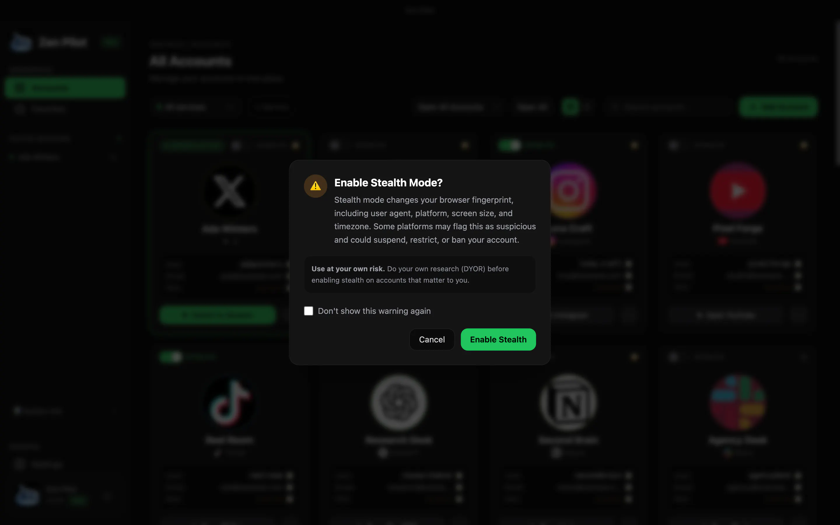 ZenPilot-multi account browser workspace gallery image