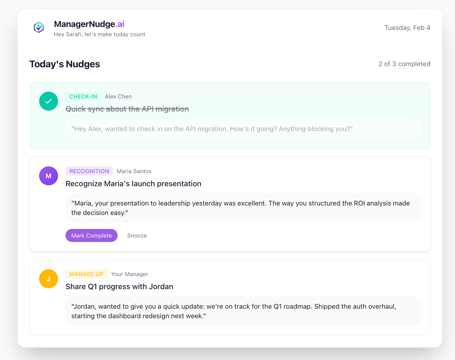 ManagerNudge.ai gallery image
