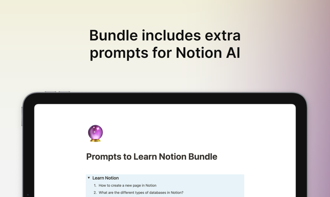 Notion Prompts Database 100-prompts-to-learn-notion – 学习将概念与 AI 结合使用的基础知识 – 搞英语 → 看世界