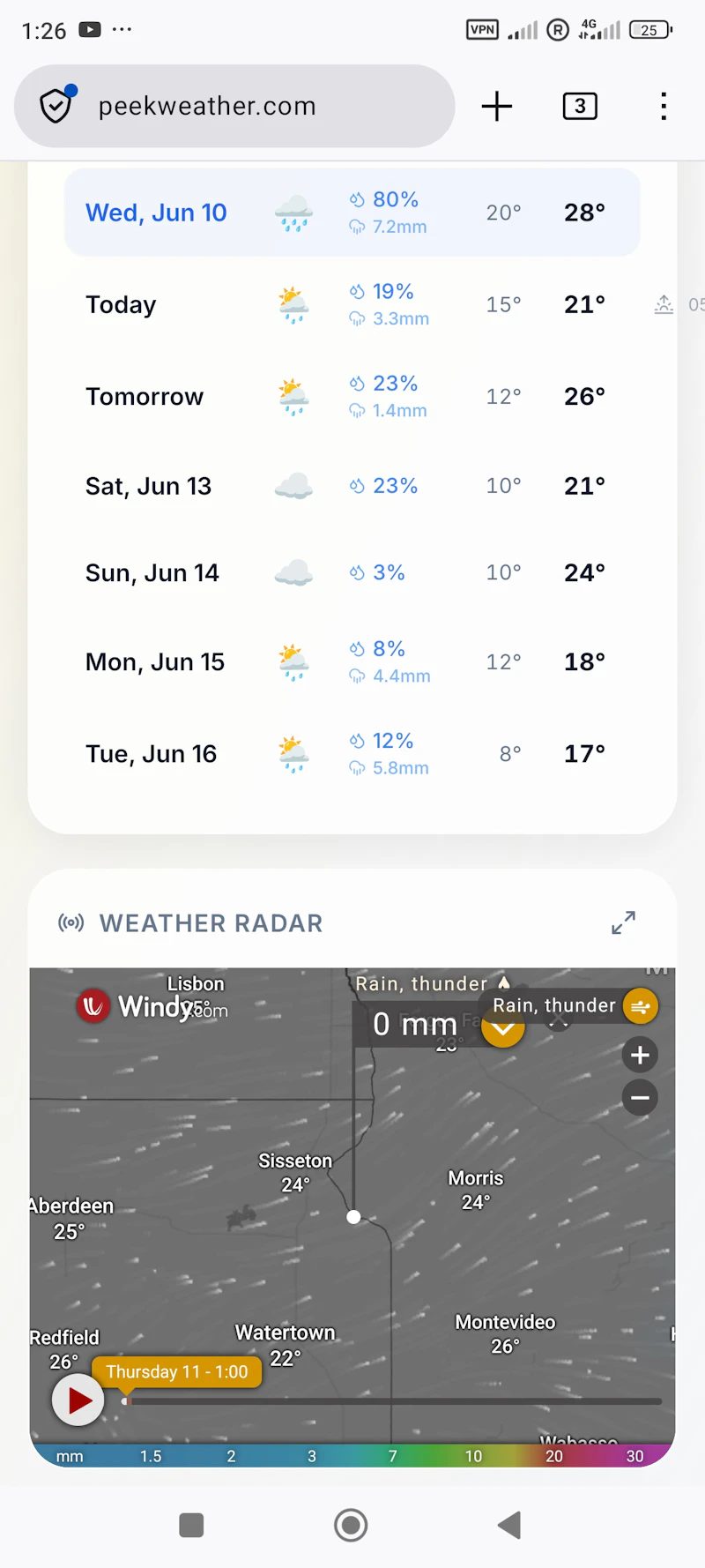 PeekWeather screenshot 3