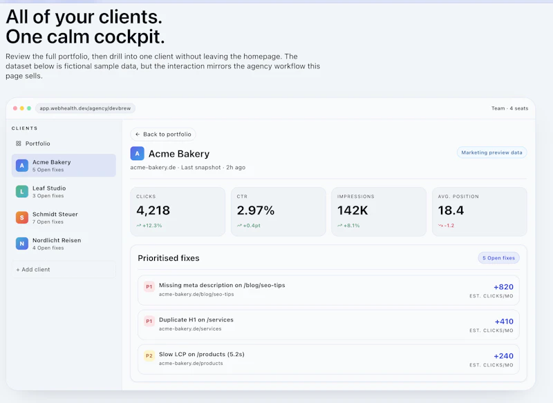 WebHealth SEO Backlog screenshot 5