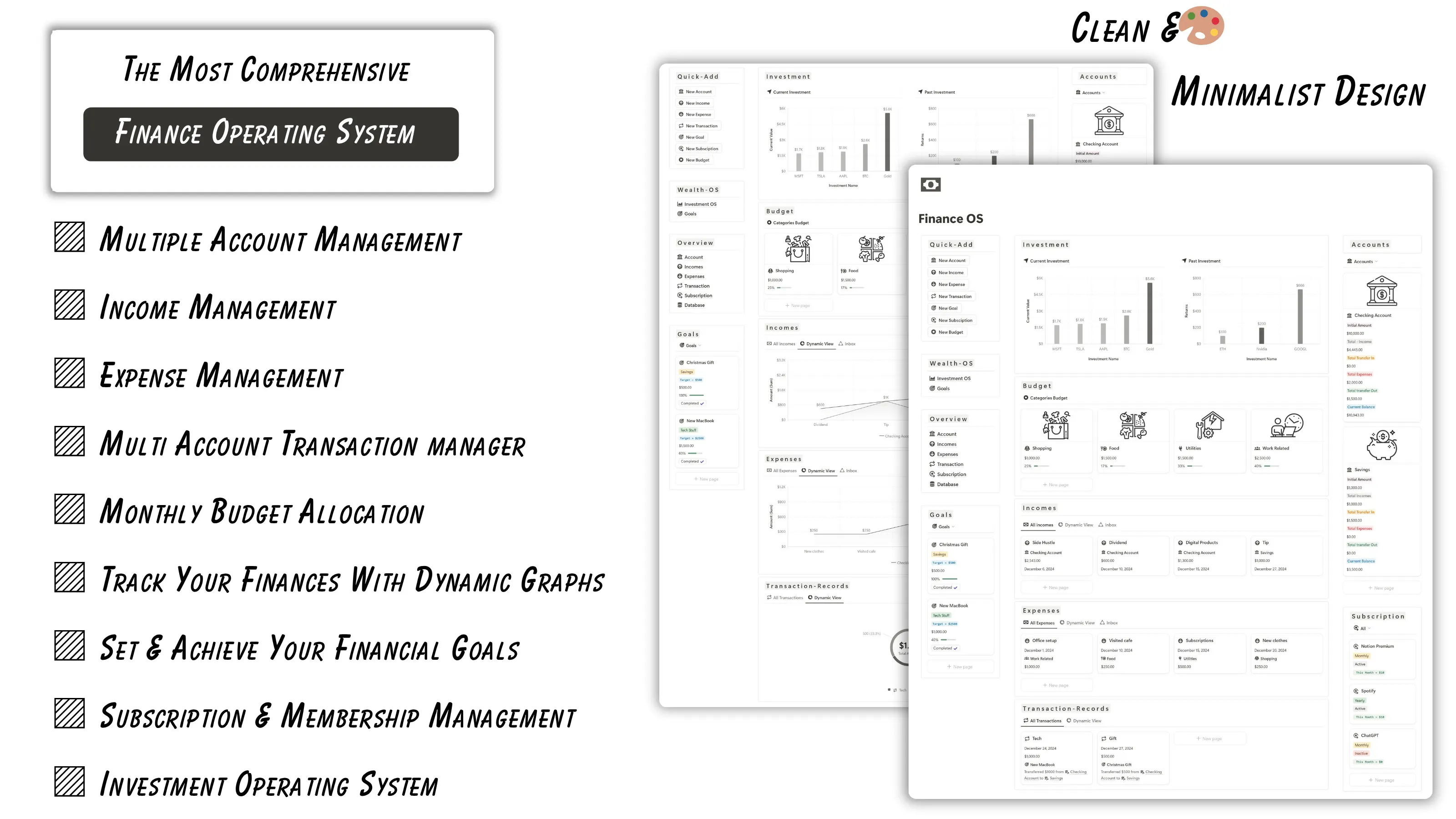 Minimal Finance Tracker gallery image