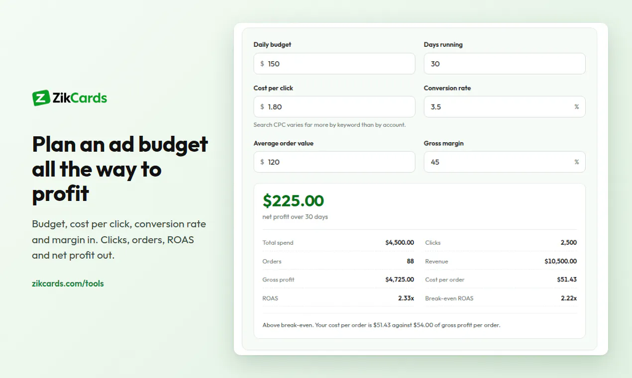 ZikCards Free Tools gallery image