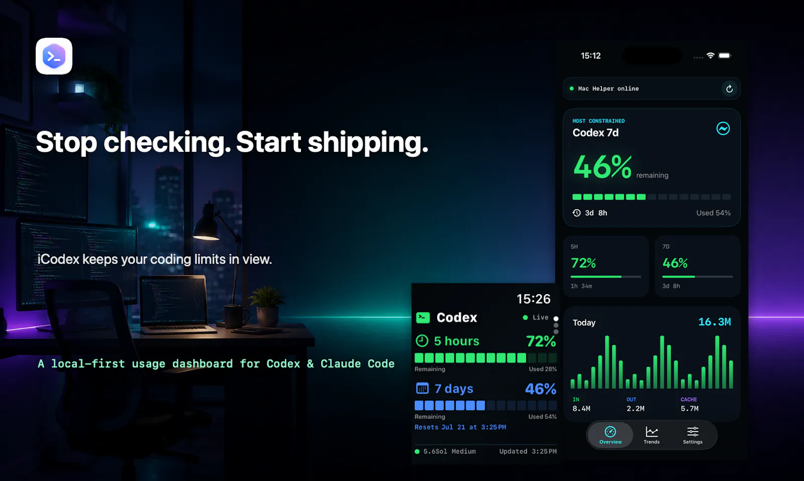iCodex: Claude & Codex Usage screenshot 3