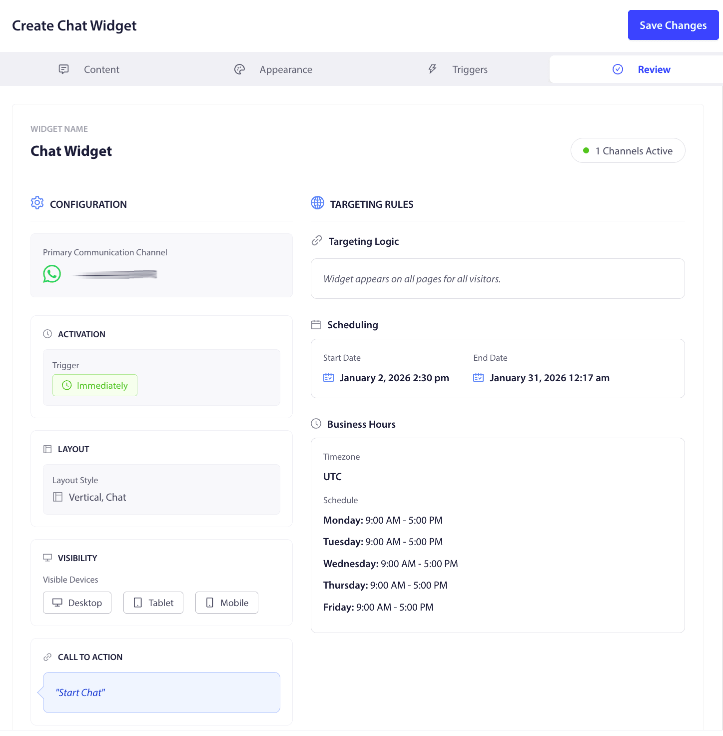 Multi-Channel Website Chat Widget - Screenshot 4 showing product features and functionality