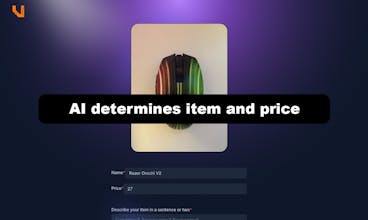 Imagem mostrando a interface amigável do nosso ferramenta de criação de listagens do eBay com tecnologia de IA.