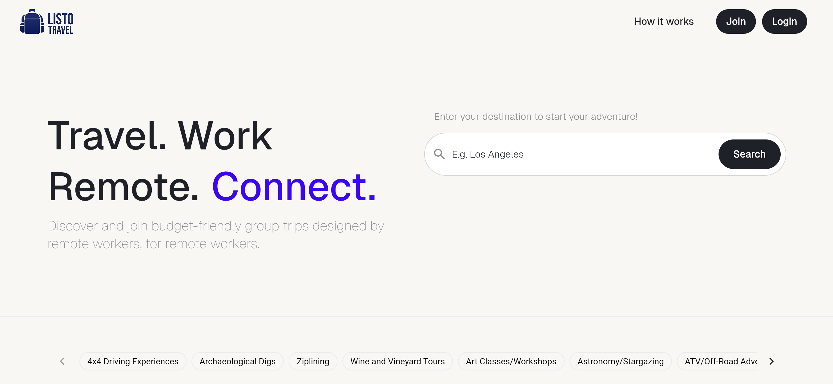 Listo Travel - Screenshot 2 showing product features and functionality