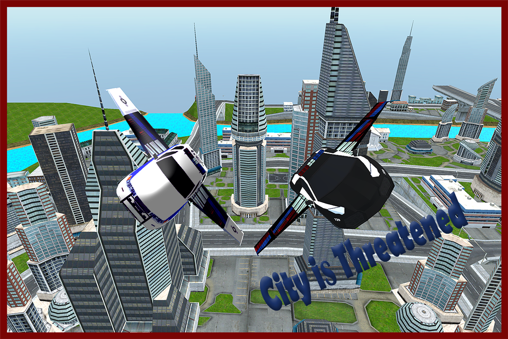 Flying Police Car 3D gallery image