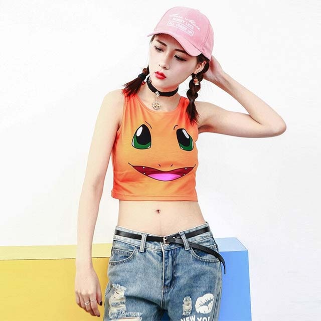 Girls Pokemon Crop Top Topveless Top media 2