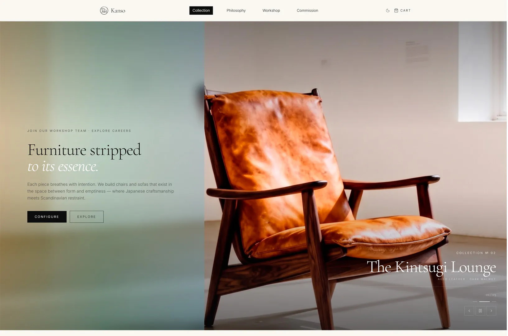 Kanso - Luxury Furniture E-Commerce gallery image