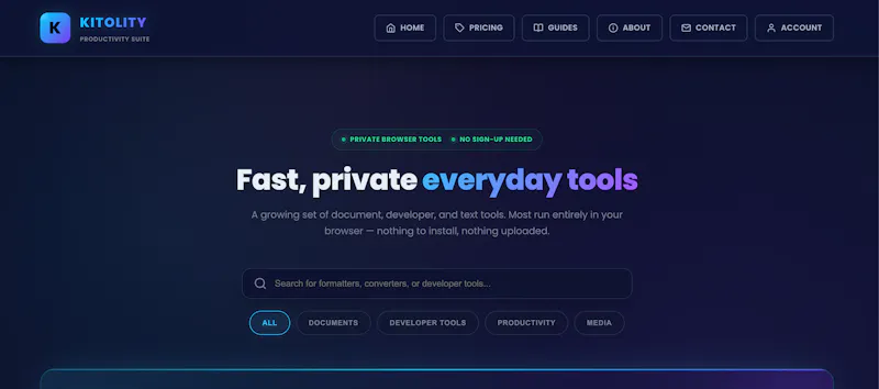 Kitolity screenshot 2