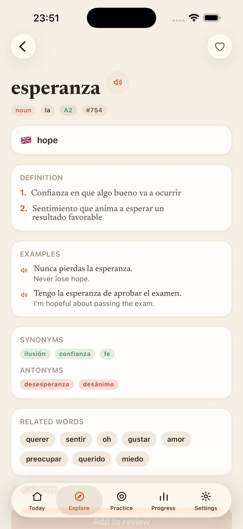 Léxico – Spanish Vocabulary screenshot 5