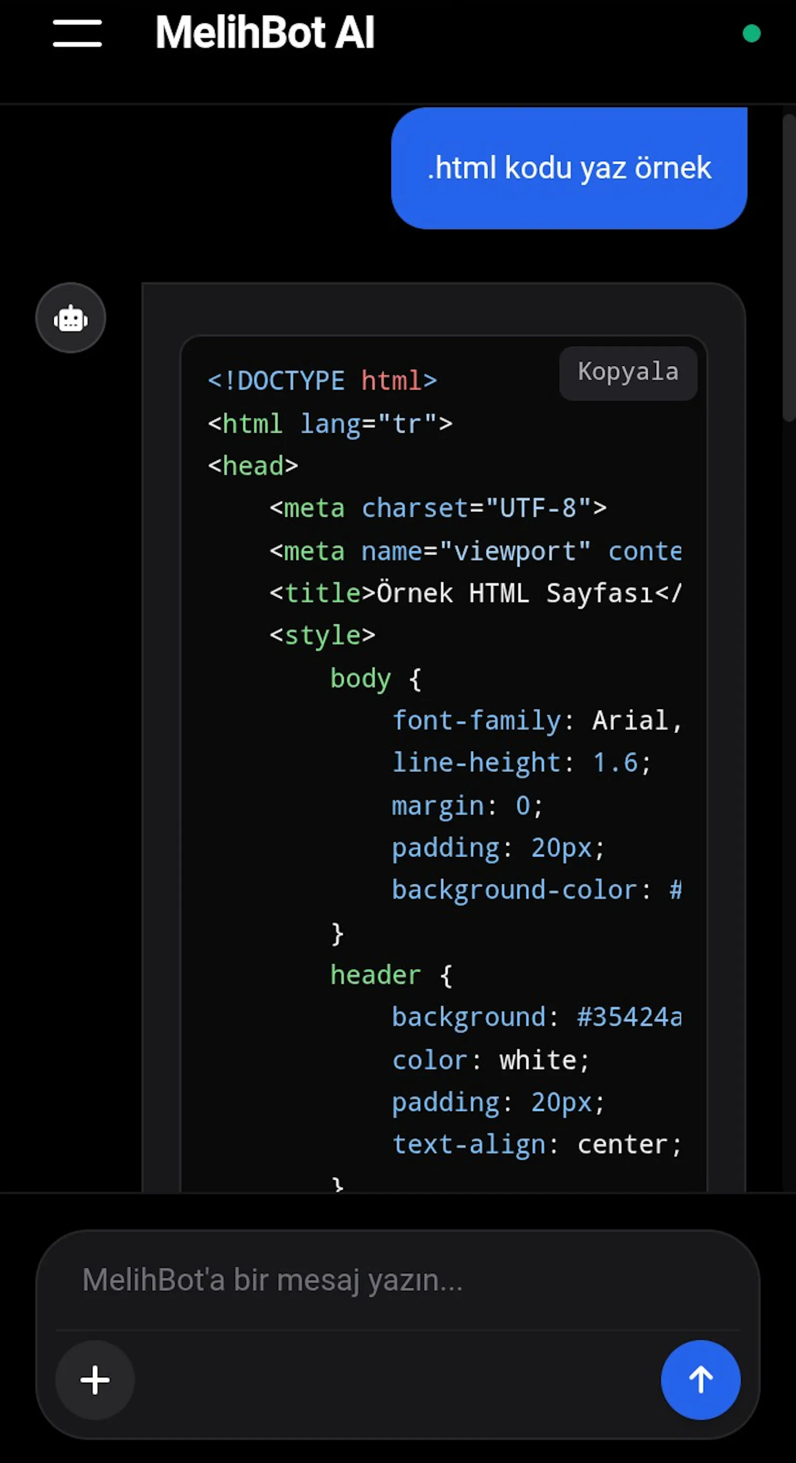 MelihBot AI screenshot 3
