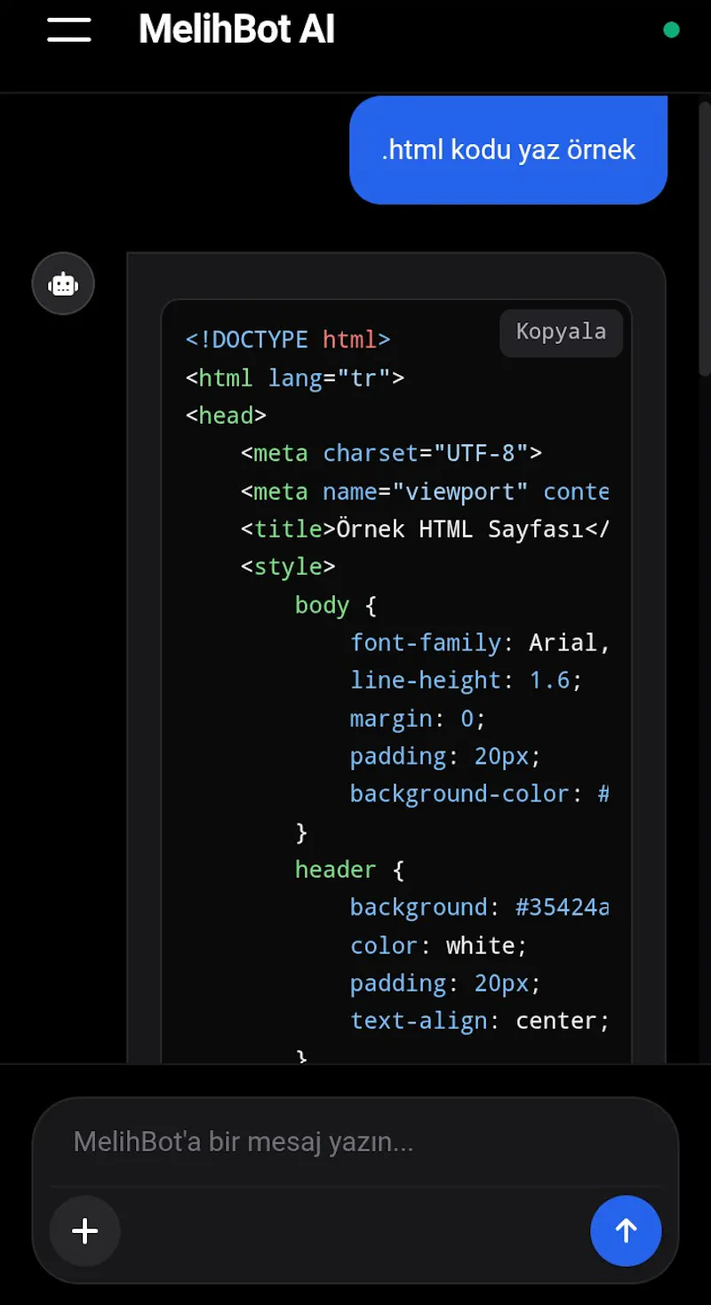 MelihBot AI screenshot 3