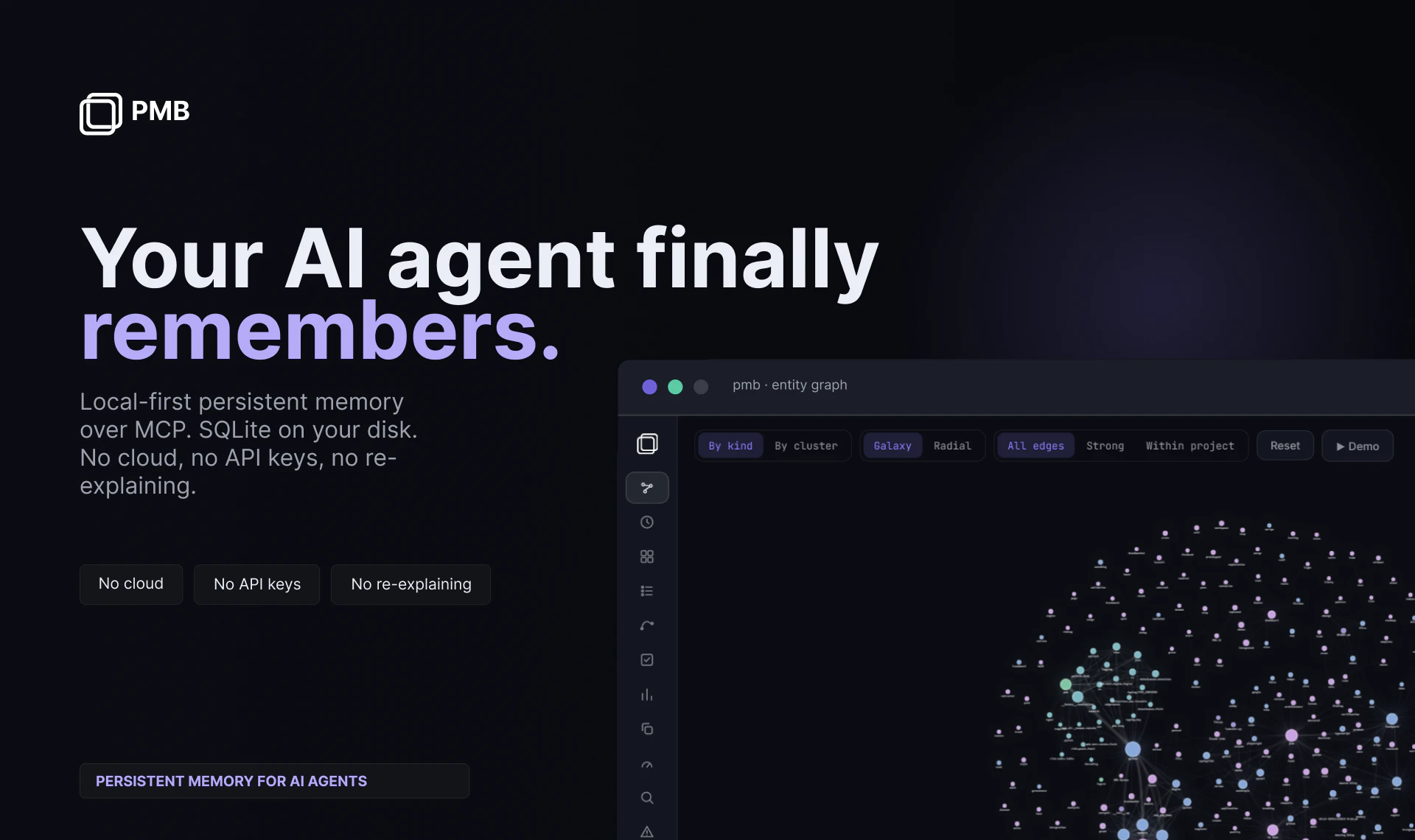 PMB | Local-first memory for AI 截图