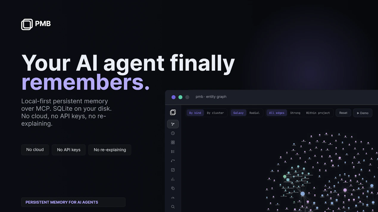 PMB | Local-first memory for AI product