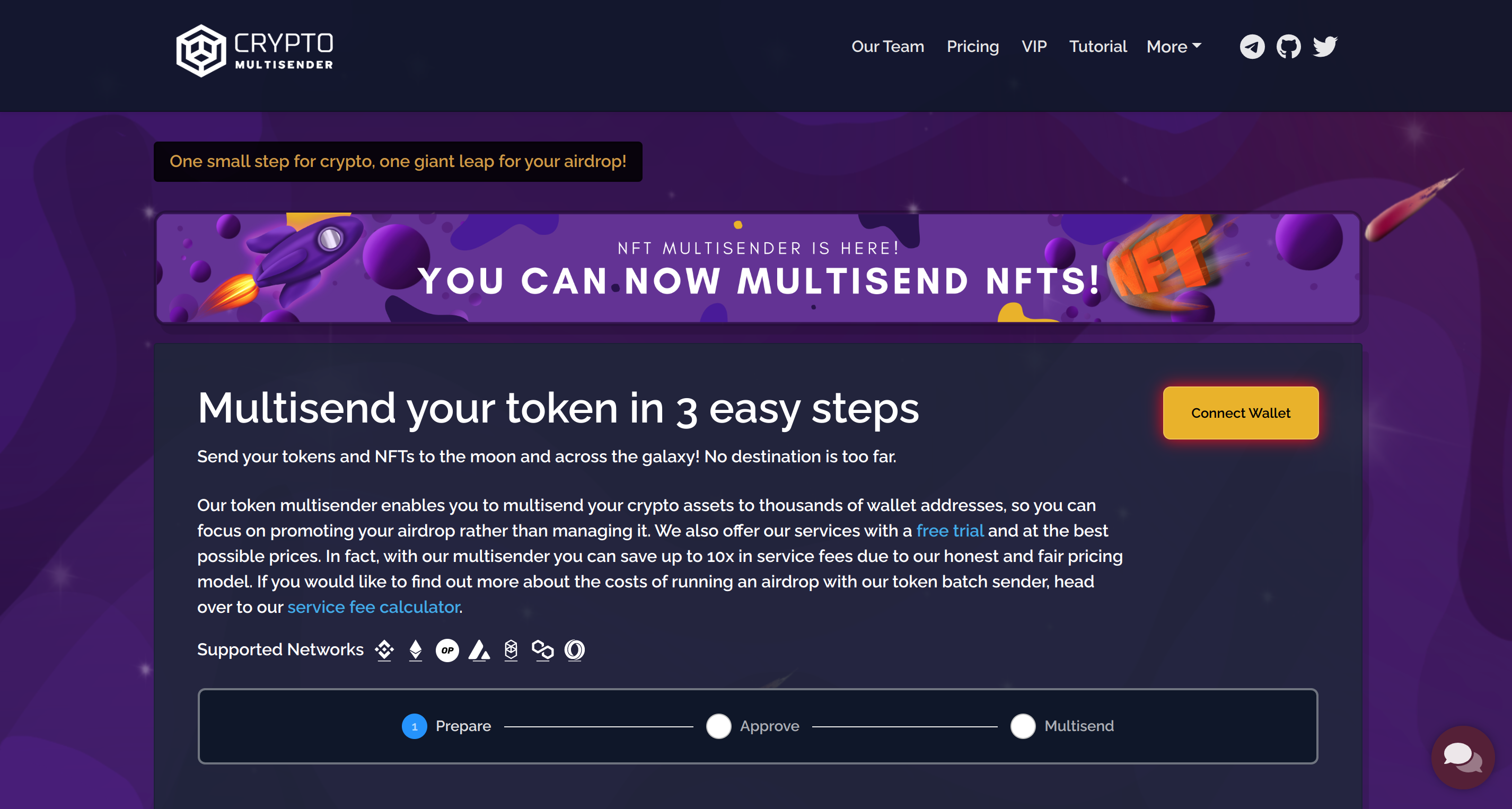 وسائط Crypto MultiSender 3