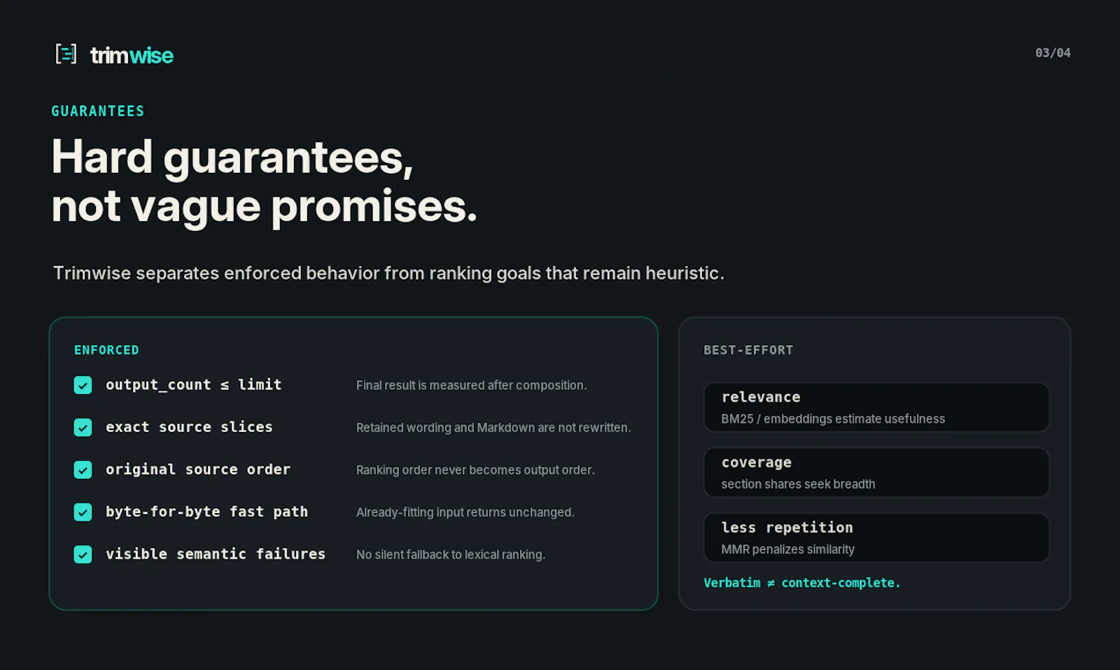 Trimwise screenshot 1