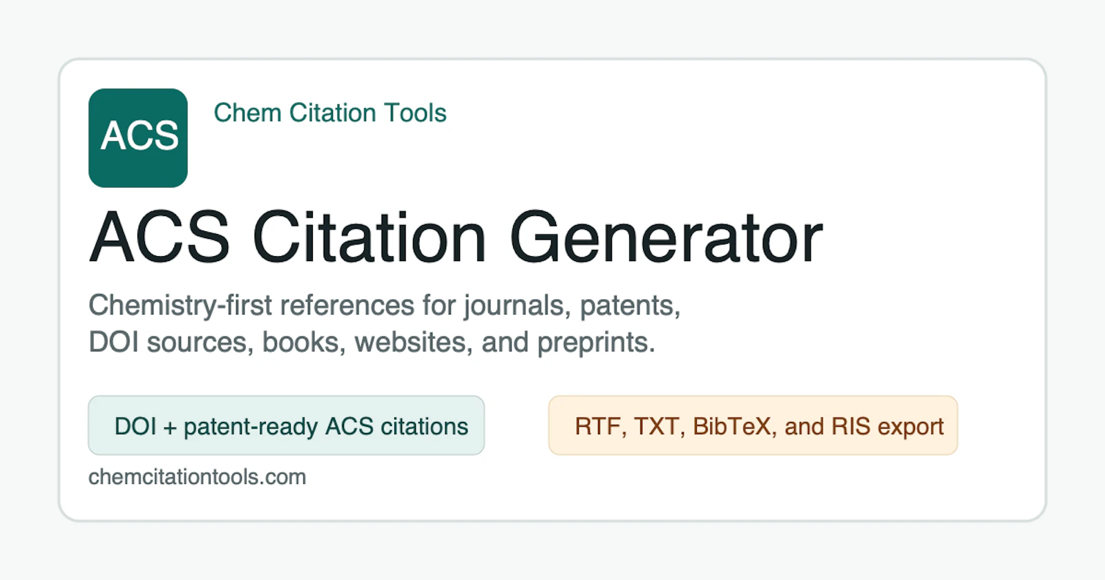 Chem Citation Tools screenshot 1