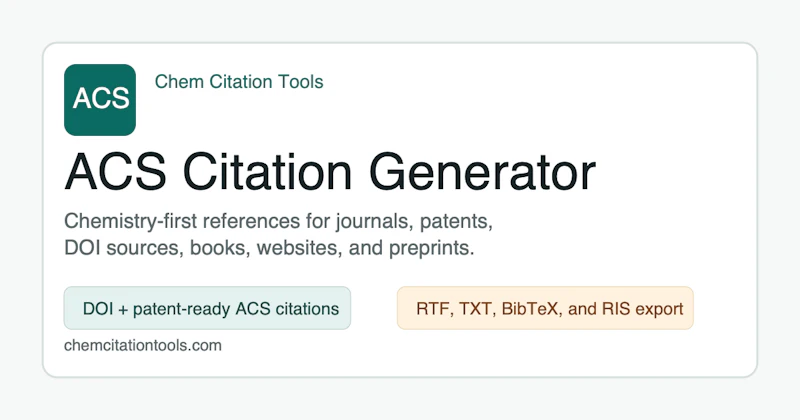 Chem Citation Tools screenshot 1