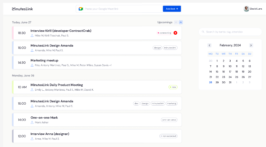 MinutesLink gallery image