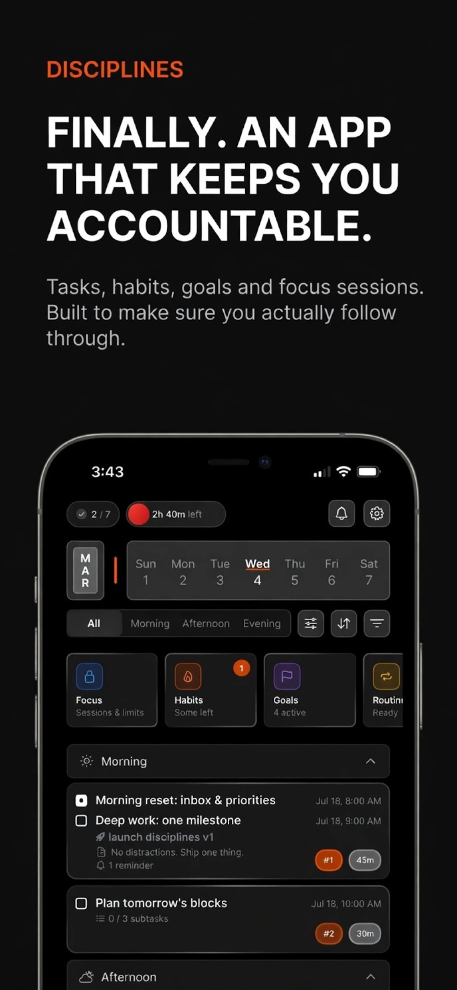 Disciplines screenshot 1