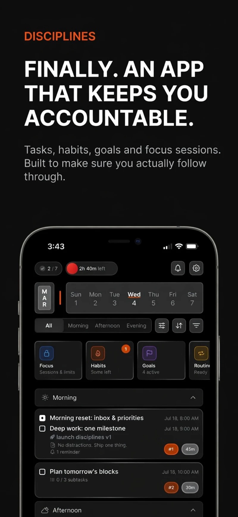 Disciplines screenshot 1