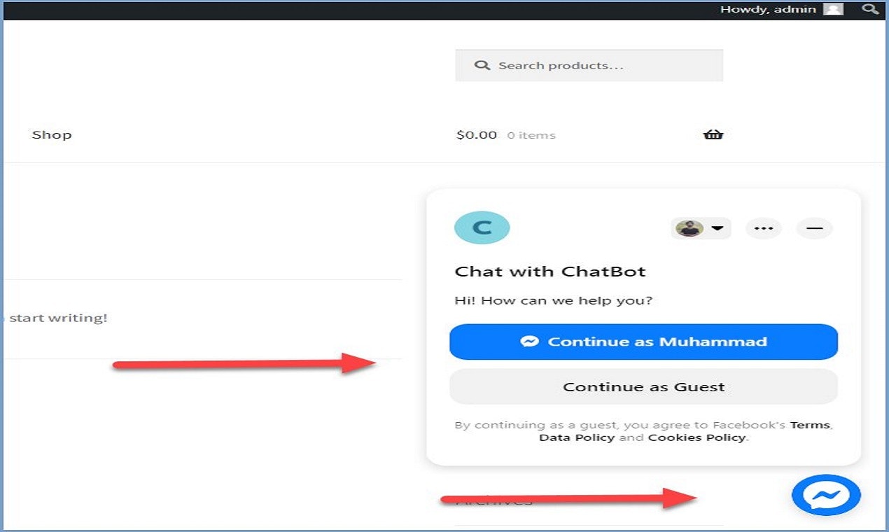 Facebook -chatbot voor WooCommerce media 1