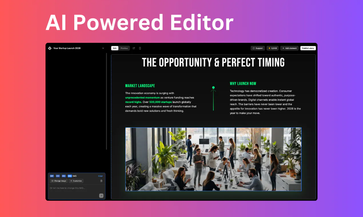 Microsite Builder by Scrollytelling gallery image