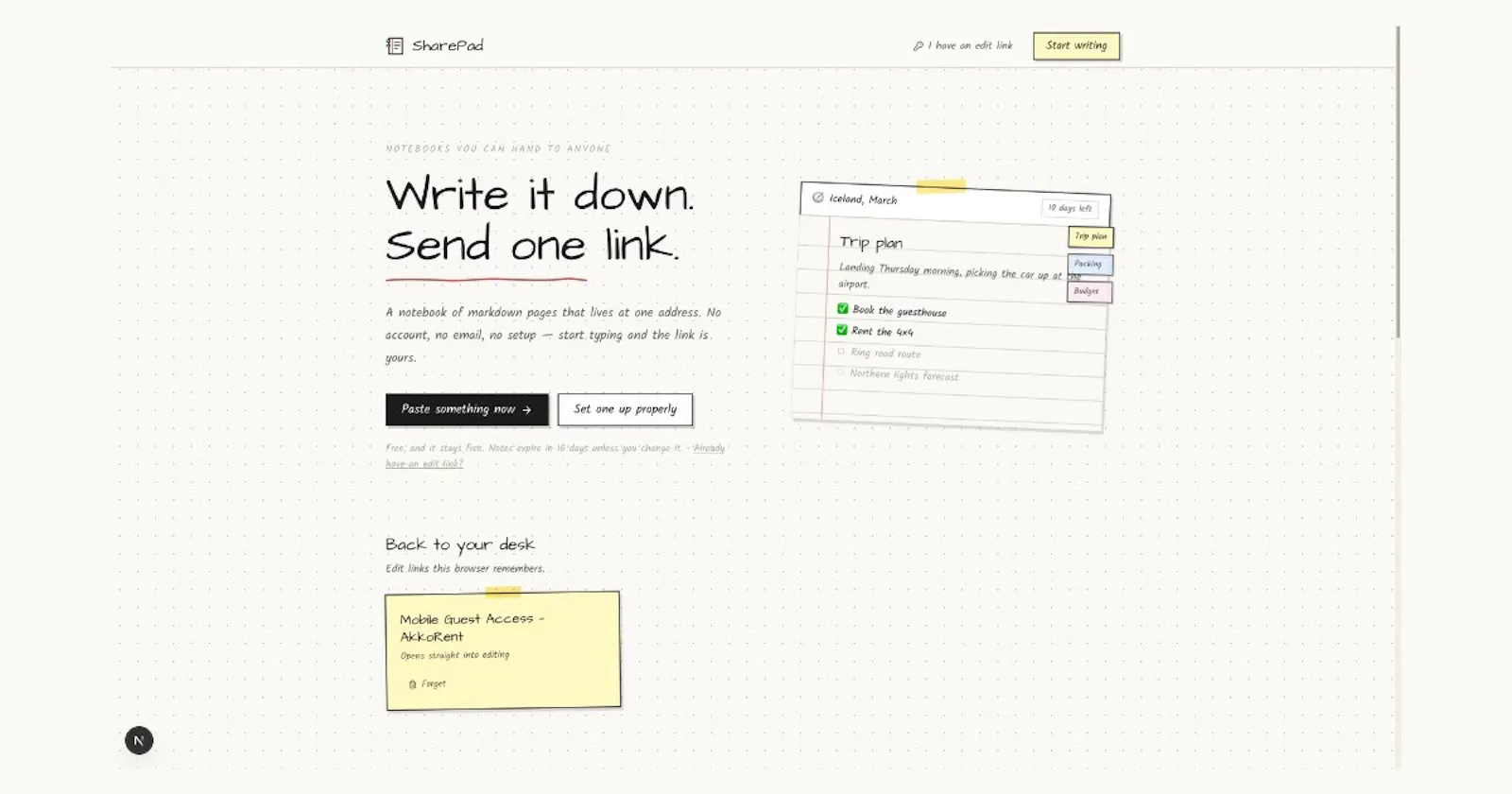 SharePad screenshot 1