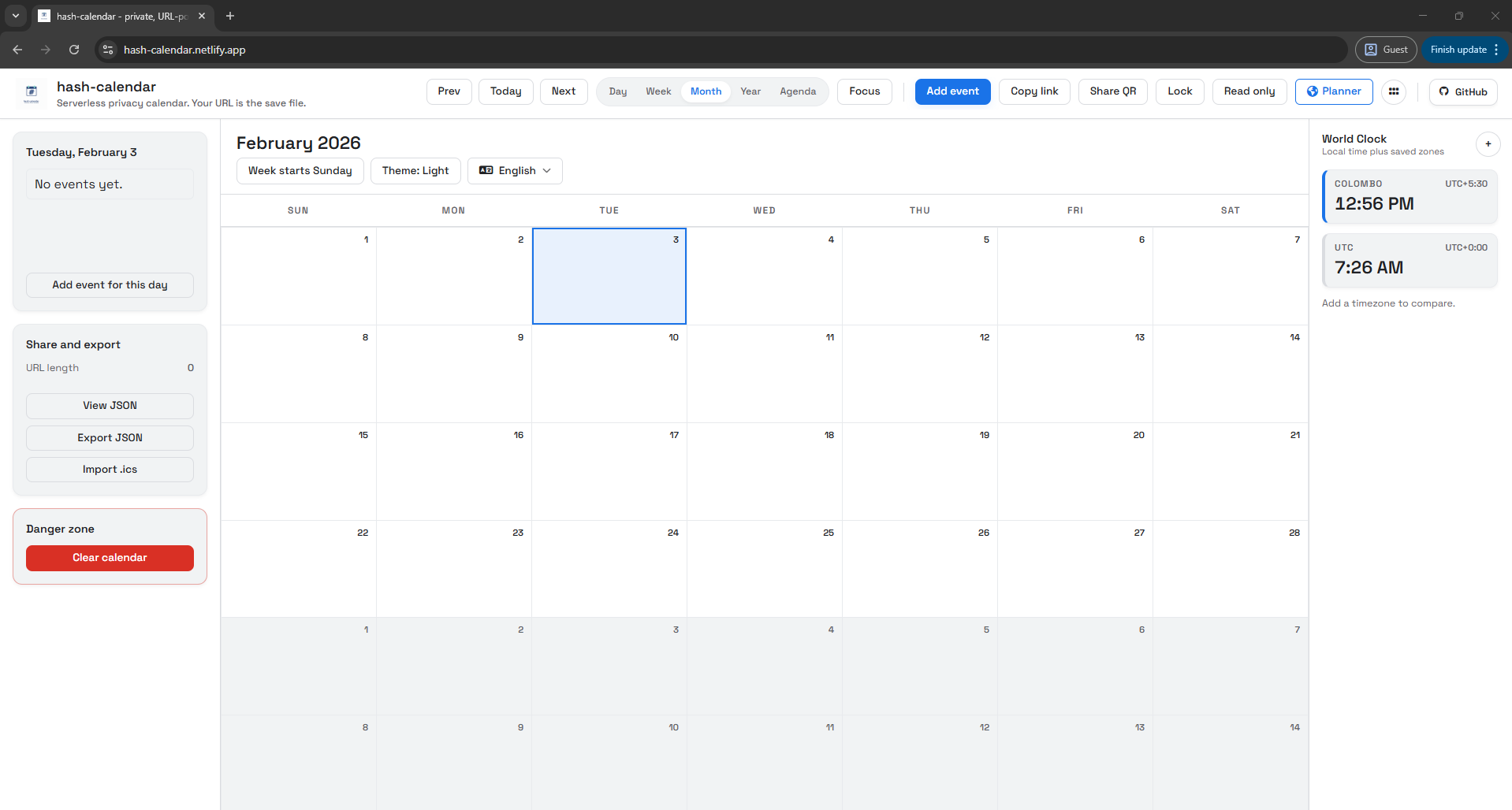 Hash Calendar gallery image