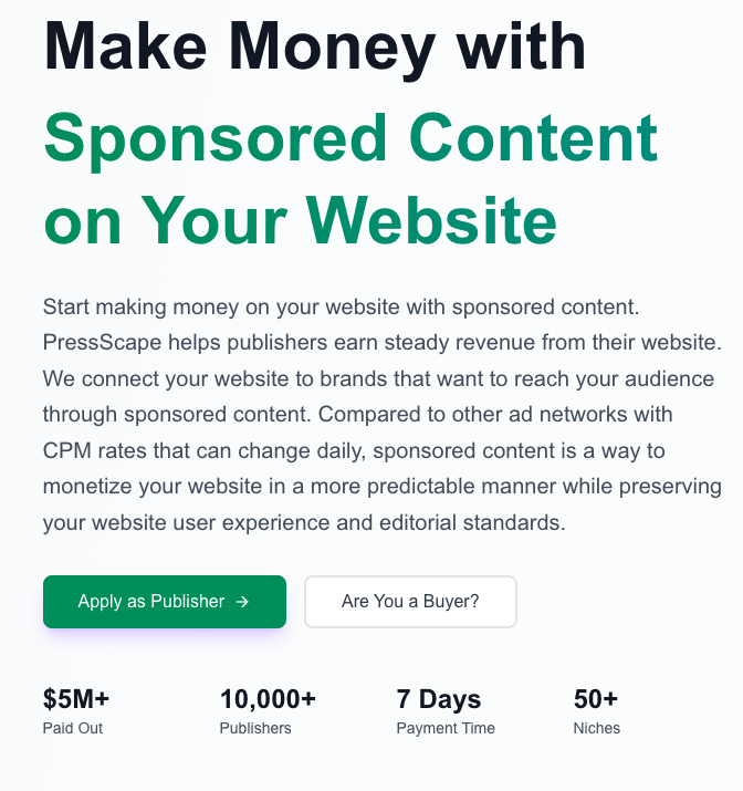 PressScape: Marketplace For Digital PR gallery image
