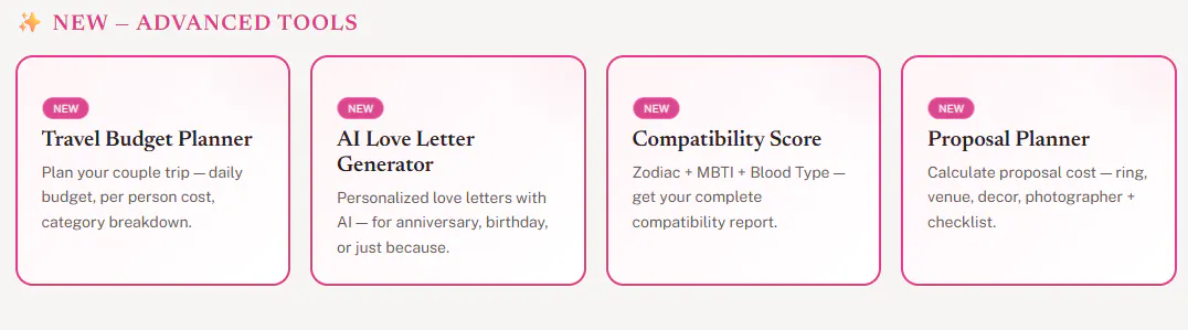 OurLoveTools: 41+ Free Tools for Couples gallery image