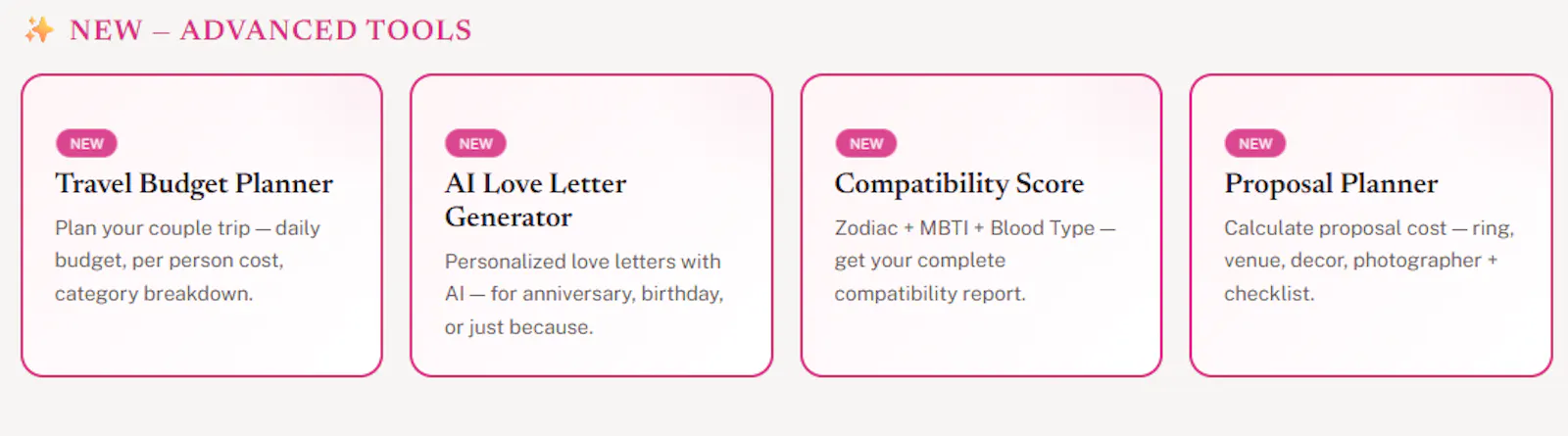 OurLoveTools: 41+ Free Tools for Couples screenshot 2