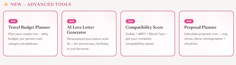 OurLoveTools: 41+ Free Tools for Couples screenshot 2