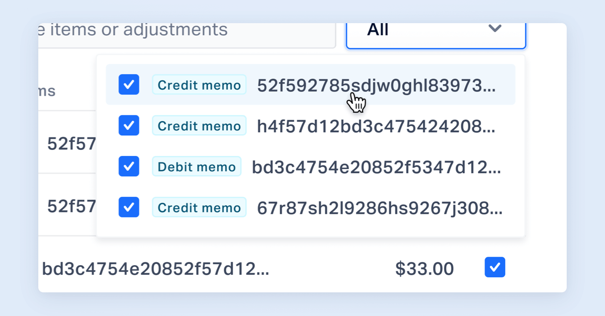 Credit Memo Management