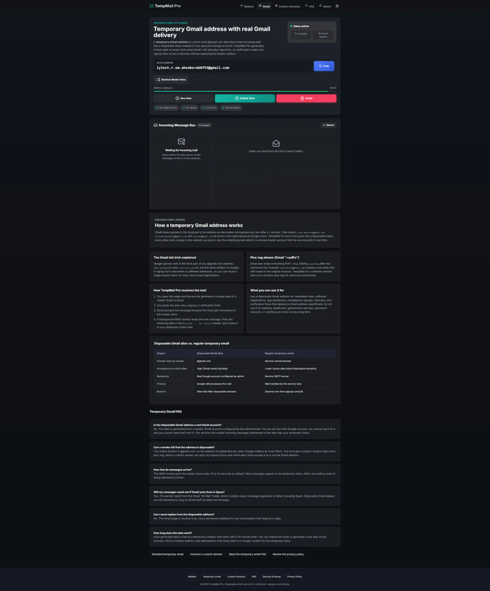 TempMail Pro screenshot 2