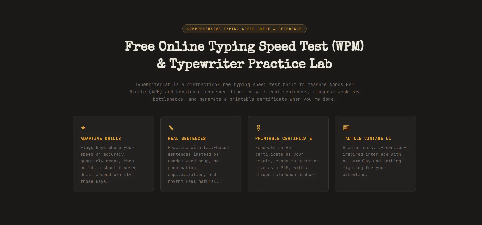 TypeWriterLab — Typing Test gallery image
