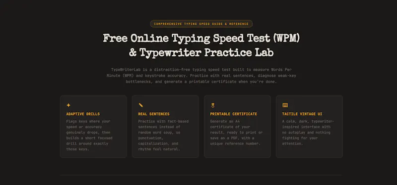 TypeWriterLab — Typing Test screenshot 5
