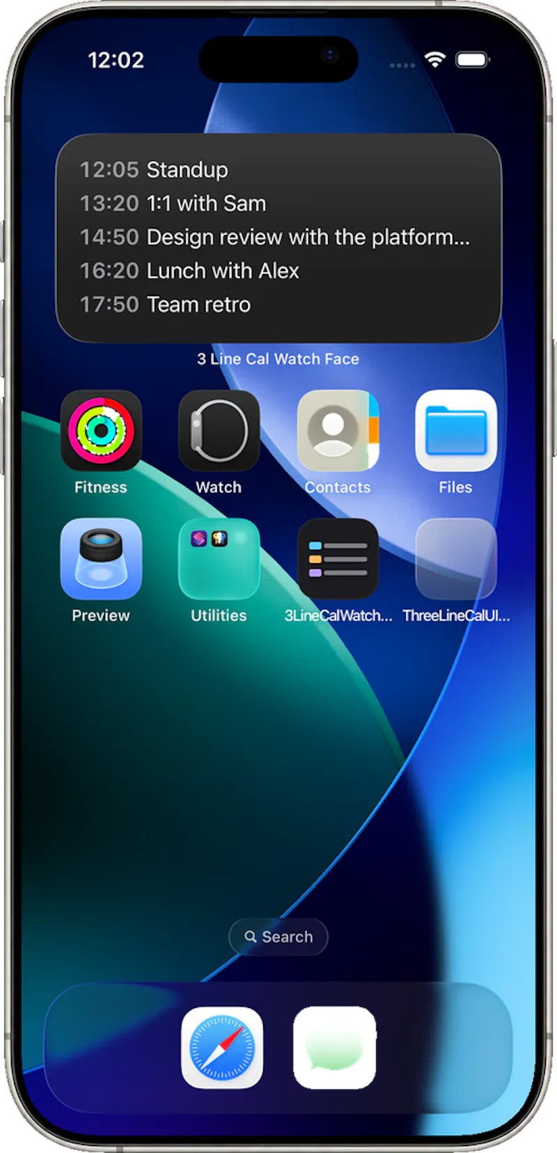 3-Line Calendar screenshot 2