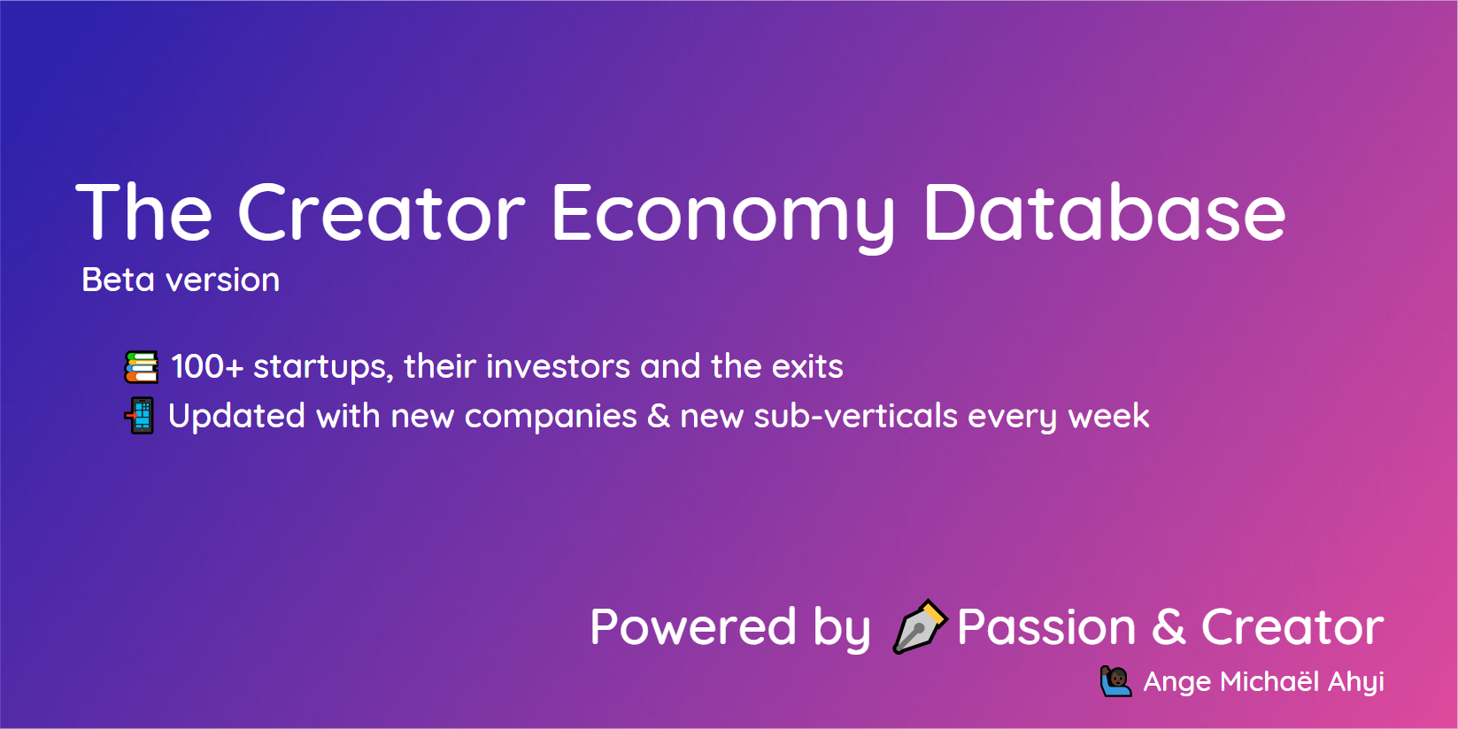✒️ The Ultimate Creator Economy Database gallery image