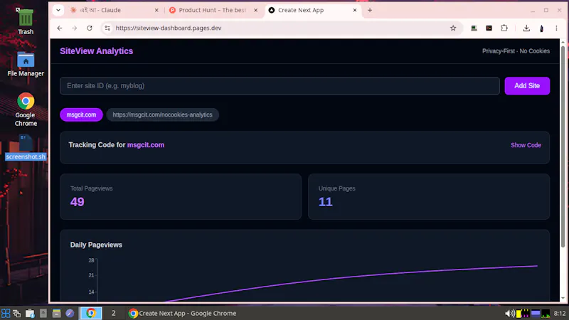 NoCookies Analytics screenshot 2