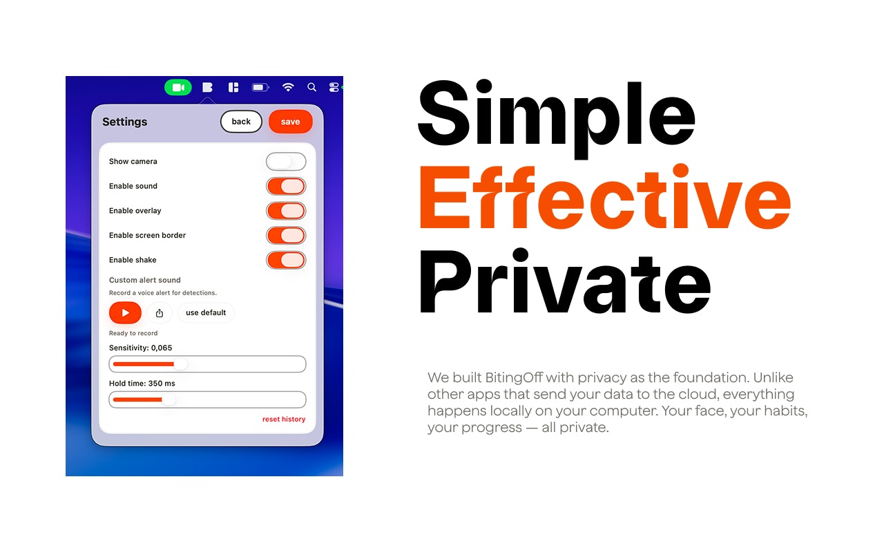 BitingOff - Screenshot 3 showing product features and functionality