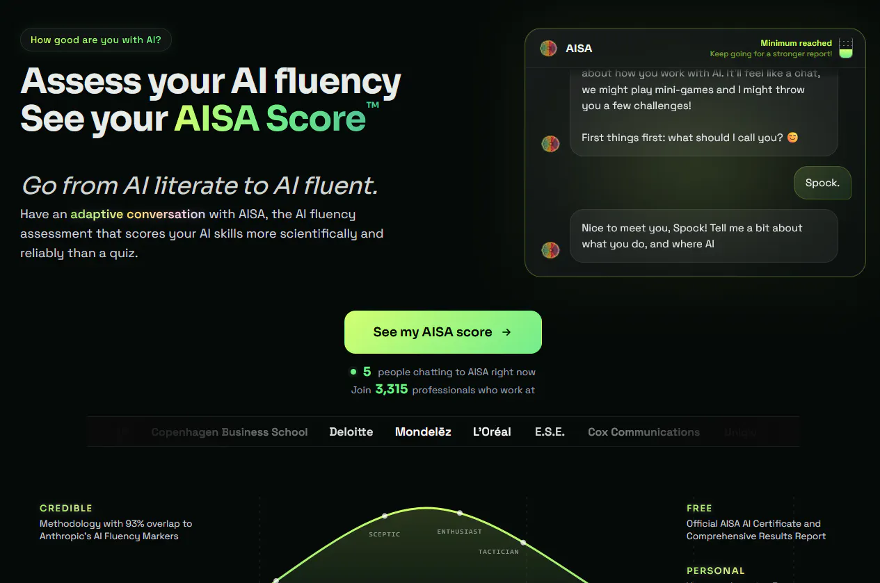 AISA Score™ - The AI Fluency Assessment gallery image