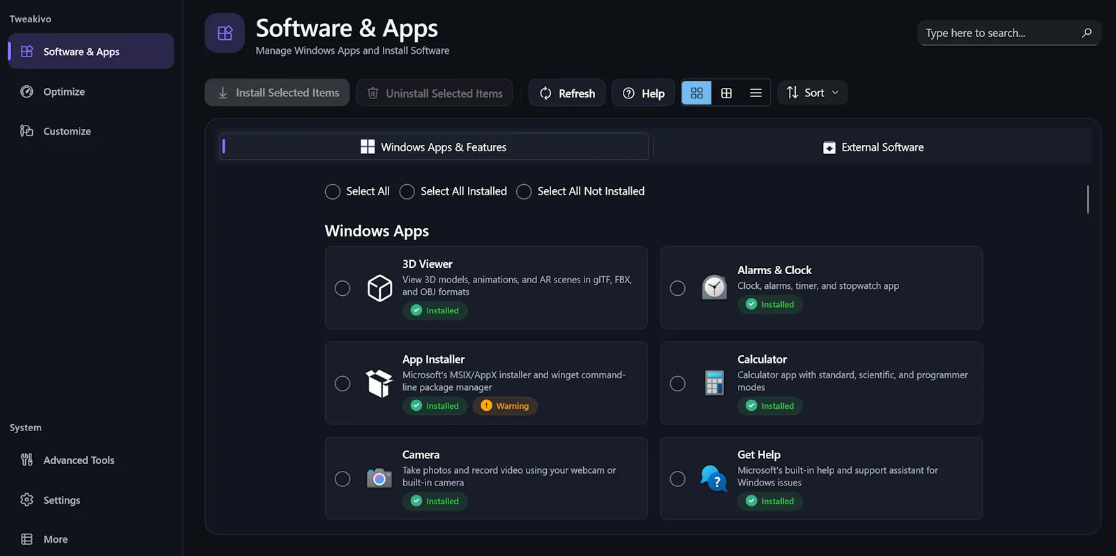 Tweakivo screenshot 2