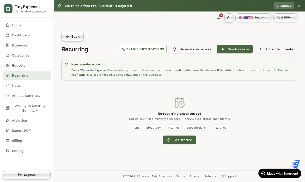 Tidy Expenses gallery image
