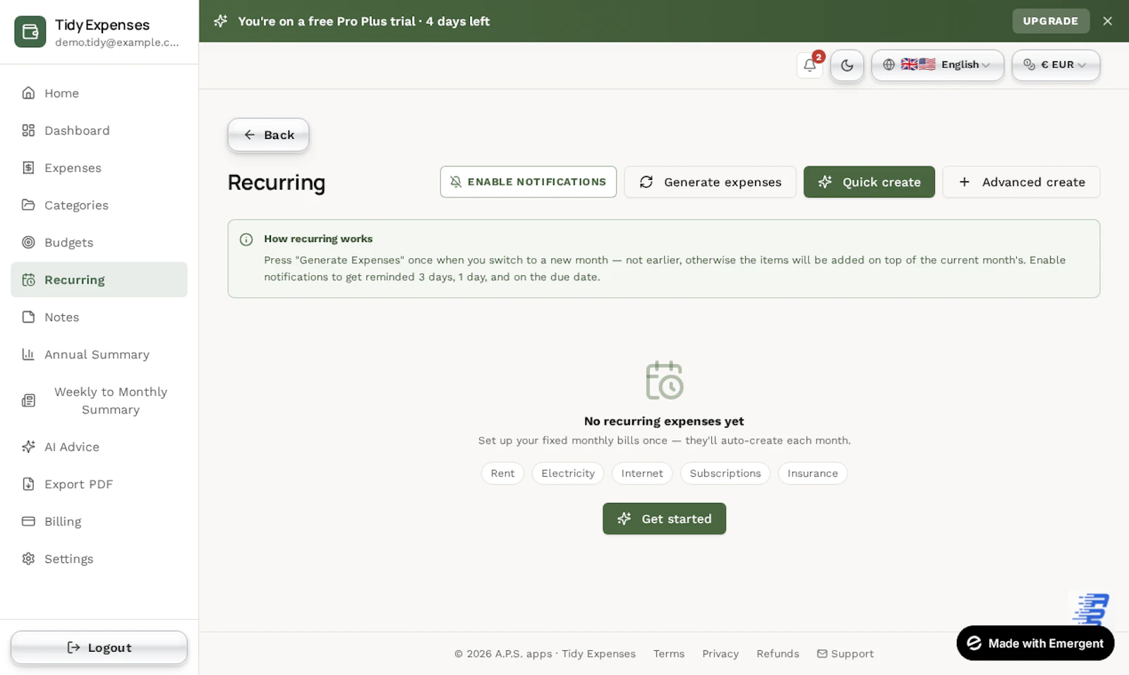 Tidy Expenses screenshot 6